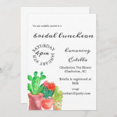 Invitation à la douche nuptiale à thème de Cactus (Devant / Derrière)