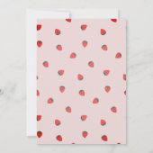 Invitation à la douche nuptiale à thème fraise (Dos)