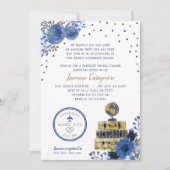 Invitation à la douche nuptiale à thème Voyage (Devant)