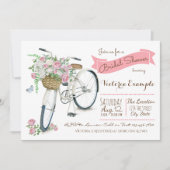 Invitation à la douche nuptiale à vélo (Devant)