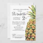 Invitation à la douche nuptiale ananas (Devant)