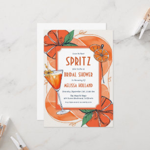 invitation à la douche nuptiale aperol spritz