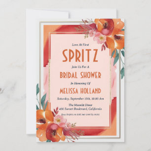 invitation à la douche nuptiale aperol spritz