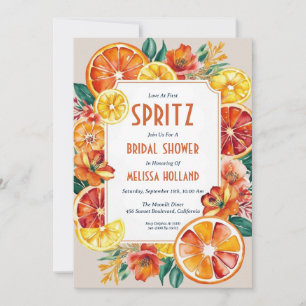 invitation à la douche nuptiale aperol spritz