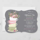 Invitation à la douche nuptiale après-midi Thé (Devant)