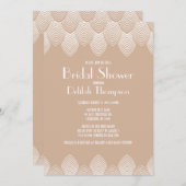 Invitation à la douche nuptiale Art déco des année (Devant / Derrière)