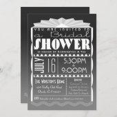 Invitation à la douche nuptiale Art Déco - Style G (Devant / Derrière)