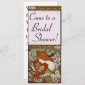 Invitation à la douche nuptiale Art Nouveau (Devant / Derrière)