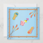 Invitation à la douche nuptiale au bord de la plag (Dos)