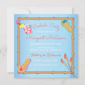 Invitation à la douche nuptiale au bord de la plag (Devant)