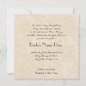 Invitation à la douche nuptiale au gâteau au choco (Dos)