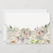 Invitation à la douche nuptiale aux fleurs de crèm (Dos)