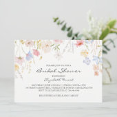 invitation à la douche nuptiale aux fleurs roses (Debout devant)