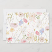 invitation à la douche nuptiale aux fleurs roses (Dos)