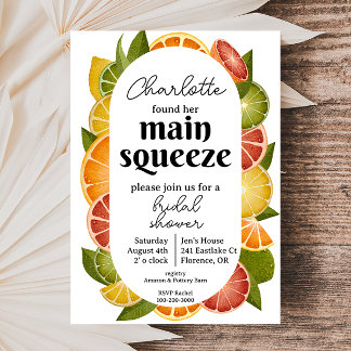 Invitation à la douche nuptiale aux fruits d'agrum