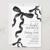 Invitation à la douche nuptiale avec arcs noirs (Devant)