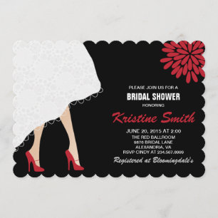 Invitation à la douche nuptiale avec Chaussures à