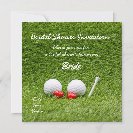 invitation à la douche nuptiale avec deux balles d (Devant)