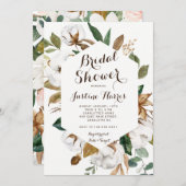 Invitation à la douche nuptiale avec Magnolia (Devant / Derrière)