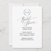 Invitation à la douche nuptiale avec monogramme de (Devant)