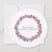 Invitation à la douche nuptiale Berry d'hiver (Dos)