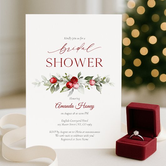 Invitation à la douche nuptiale Berry Festive