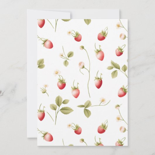 Invitation à la douche nuptiale Berry Sweet Strawb (Dos)
