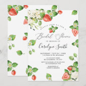 Invitation à la douche nuptiale Berry Sweet Strawb (Devant / Derrière)