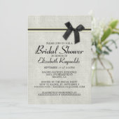 Invitation à la douche nuptiale Black Gold Rustic (Debout devant)