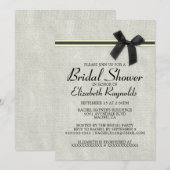 Invitation à la douche nuptiale Black Gold Rustic (Devant / Derrière)