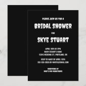 Invitation à la douche nuptiale Black Goth (Devant / Derrière)