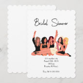 invitation à la douche nuptiale blanche (Devant / Derrière)