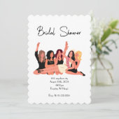 invitation à la douche nuptiale blanche (Debout devant)