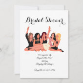 invitation à la douche nuptiale blanche (Devant)