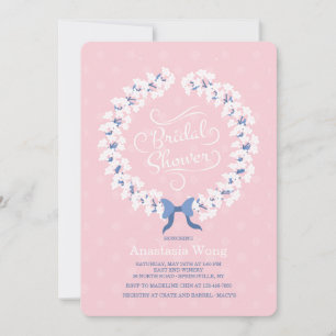 Invitation à la douche nuptiale blanche Stephanoti