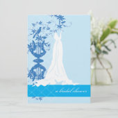 Invitation à la douche nuptiale| Bleu (Debout devant)
