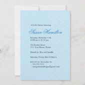 Invitation à la douche nuptiale| Bleu (Dos)