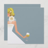 invitation à la douche nuptiale bleu ciel (Devant / Derrière)