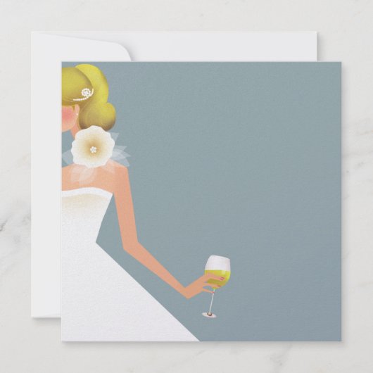 invitation à la douche nuptiale bleu ciel (Devant)