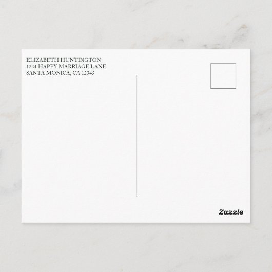 Invitation à la douche nuptiale bleu classique (Dos)