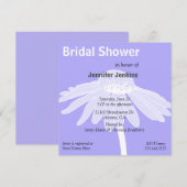 Invitation à la douche nuptiale Bleu et Blanc Big (Devant / Derrière)