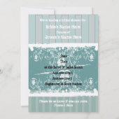 Invitation à la douche nuptiale Bleue antique (Dos)