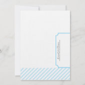 Invitation à la douche nuptiale bleue - Thé (Dos)
