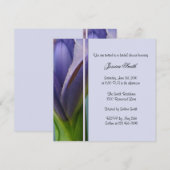 Invitation à la douche nuptiale Blue Iris (Devant / Derrière)