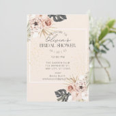 Invitation à la douche nuptiale Blush Rose & Orchi (Debout devant)