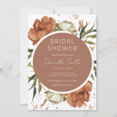 Invitation à la douche nuptiale Boho avec fleurs d (Devant)