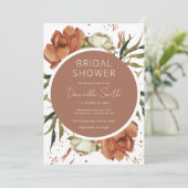 Invitation à la douche nuptiale Boho avec fleurs d (Debout devant)
