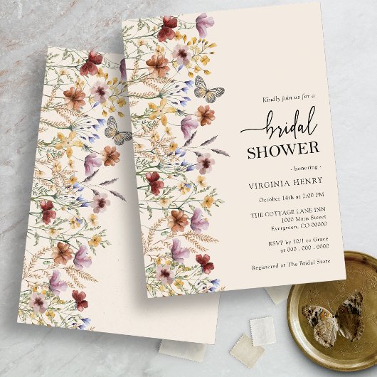 Invitation à la douche nuptiale Boho moderne