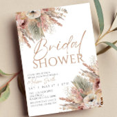 Invitation à la douche nuptiale Boho, Pampas