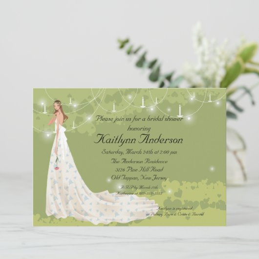 Invitation à la douche nuptiale branchée (Debout devant)